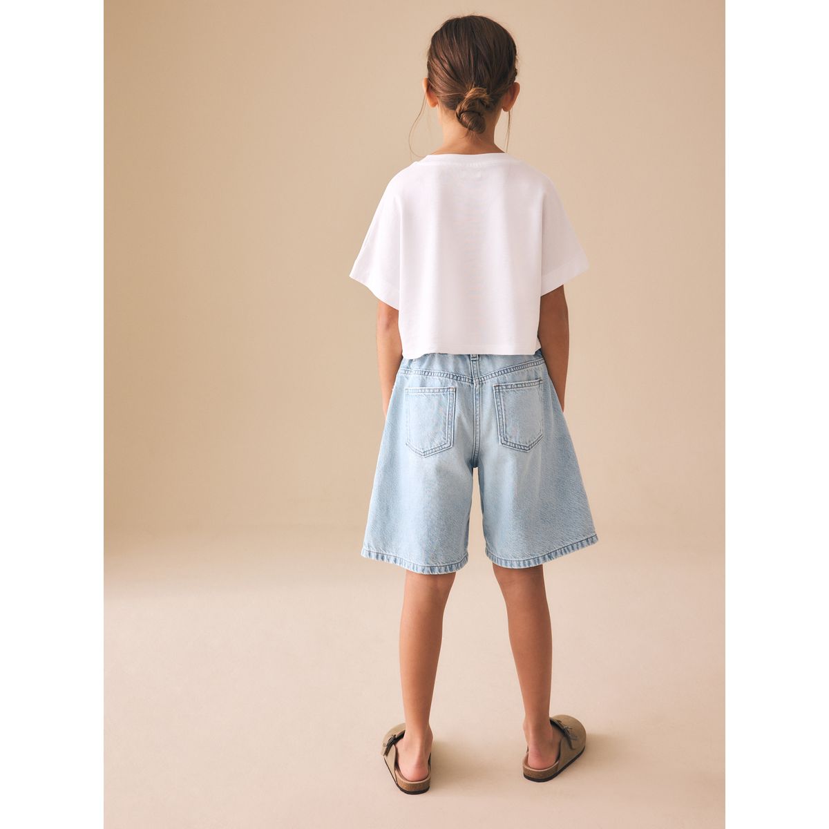 Short décontracté en denim bleu clair, NEXT