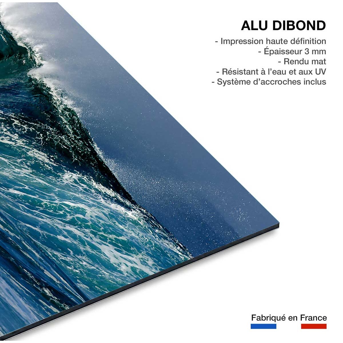 Tableau mer vague en mer tableau alu dibond, HEXOA