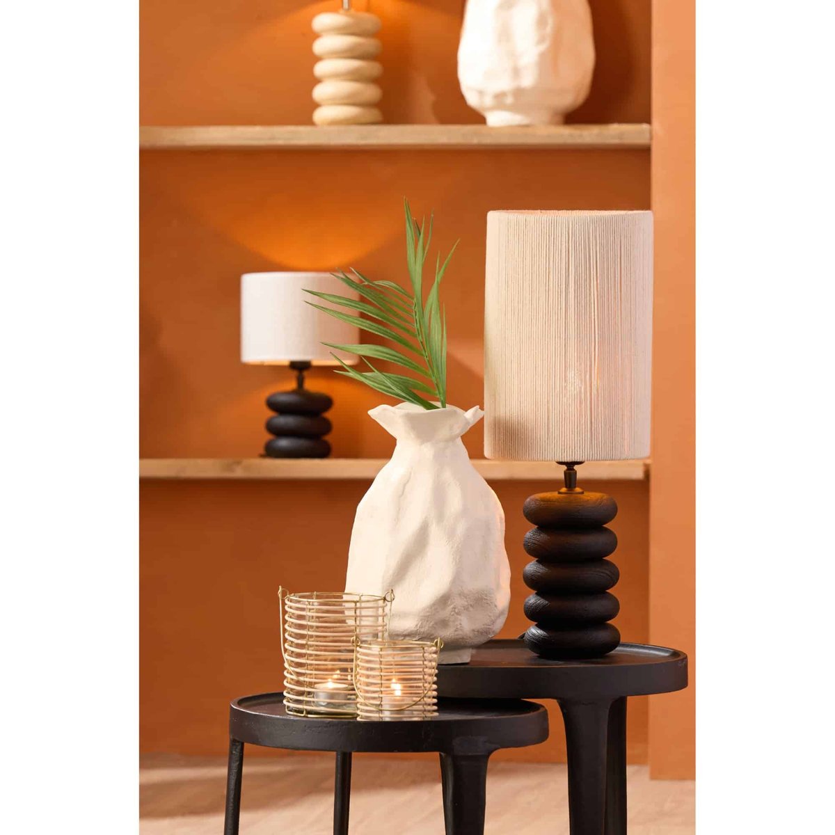 Abat-Jour Textiles MEDANA crème, LIGHT & LIVING