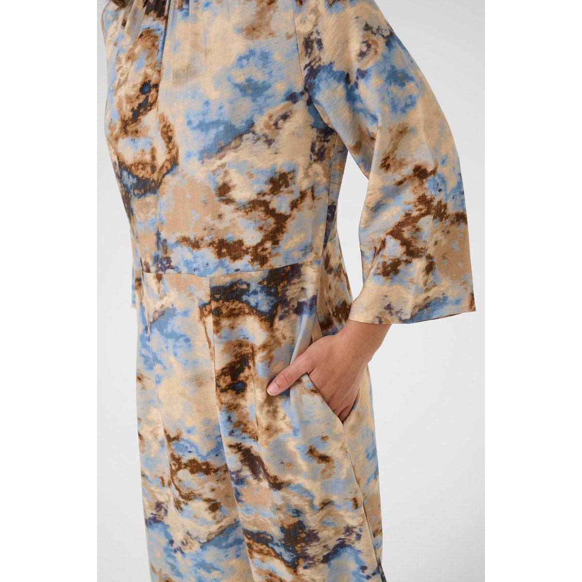 Robe marron bleu brown/blue splash, CULTURE