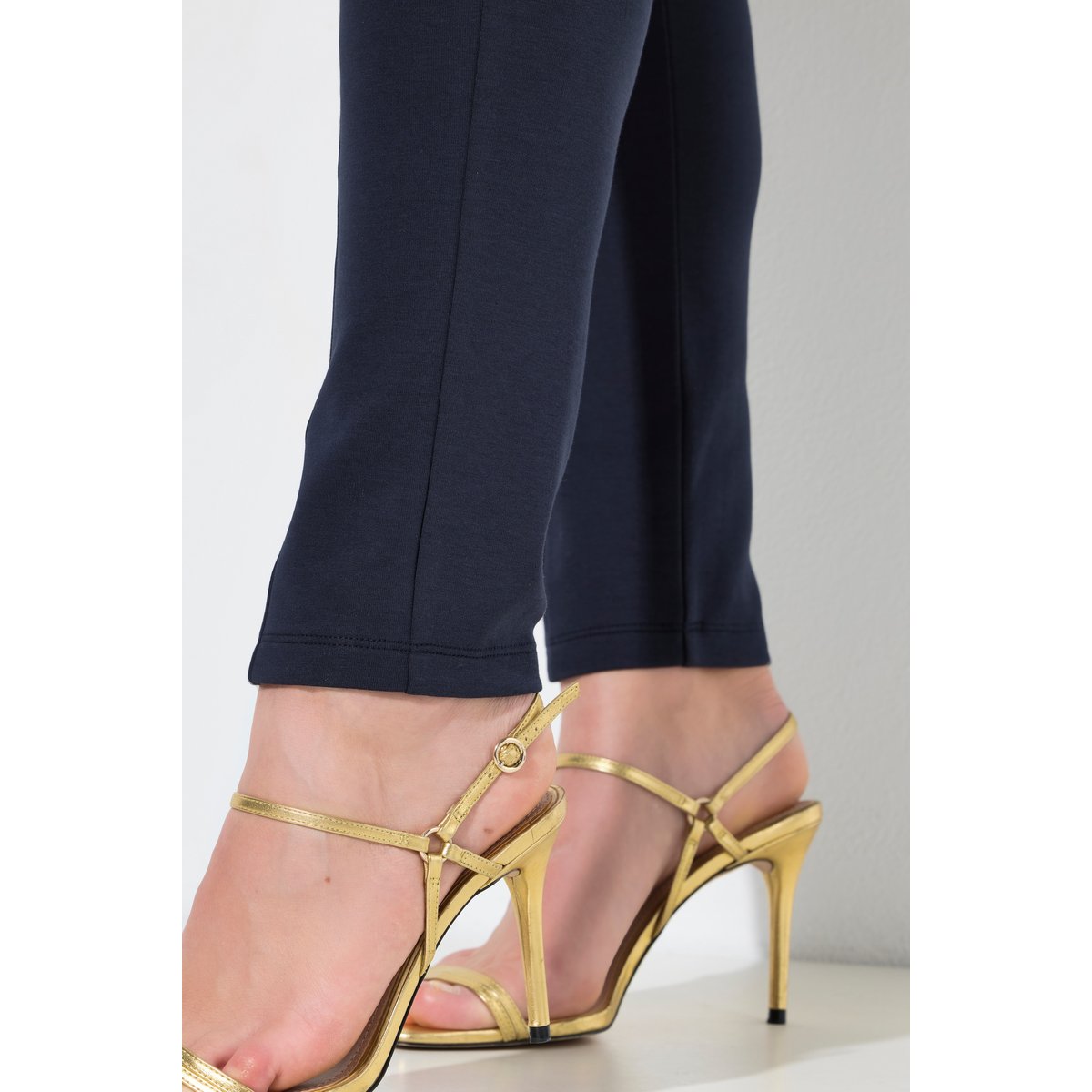 Legging point de Rome avec passepoils marine, ULLA POPKEN