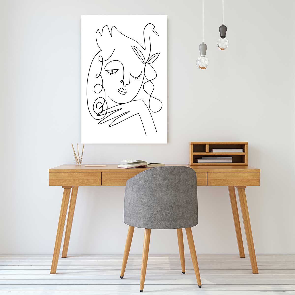 Tableau la femme au clin d'oeil tableau alu dibond, HEXOA