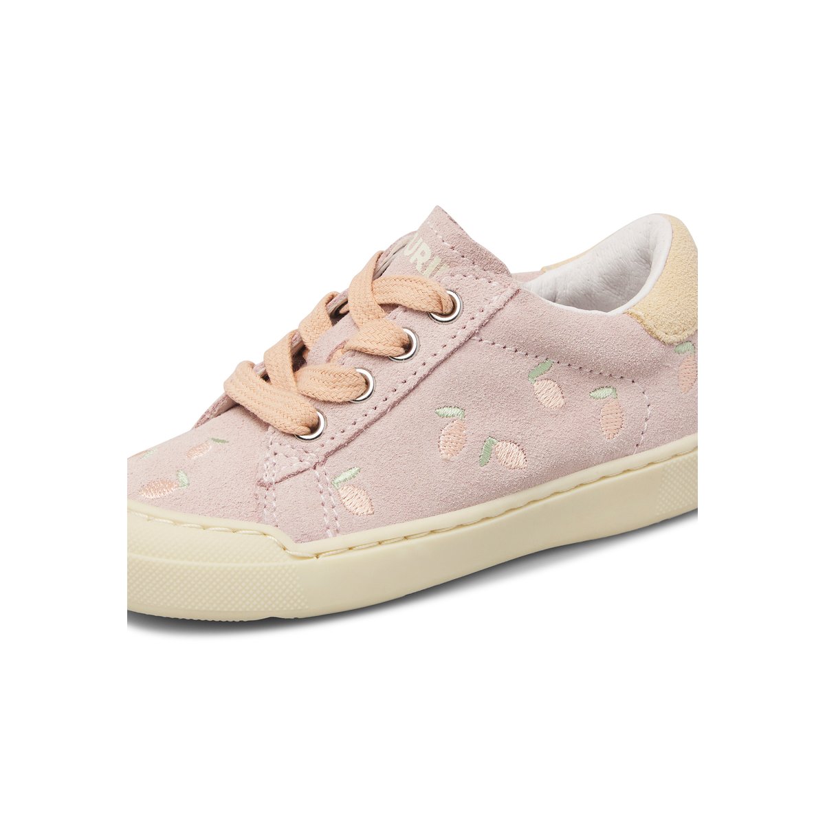 Sneakers en daim avec impression de citrons EINDHOVEN 2 EMBR.ZIP. rose-vanille, NATURINO