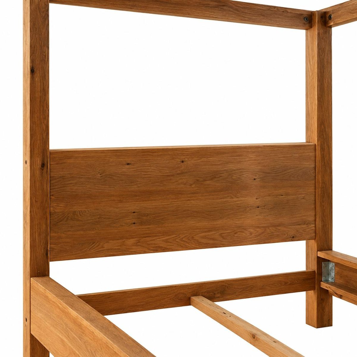 Lit baldaquin cadre 160 cm en bois – style naturel VERBIER bois naturel, PIER IMPORT