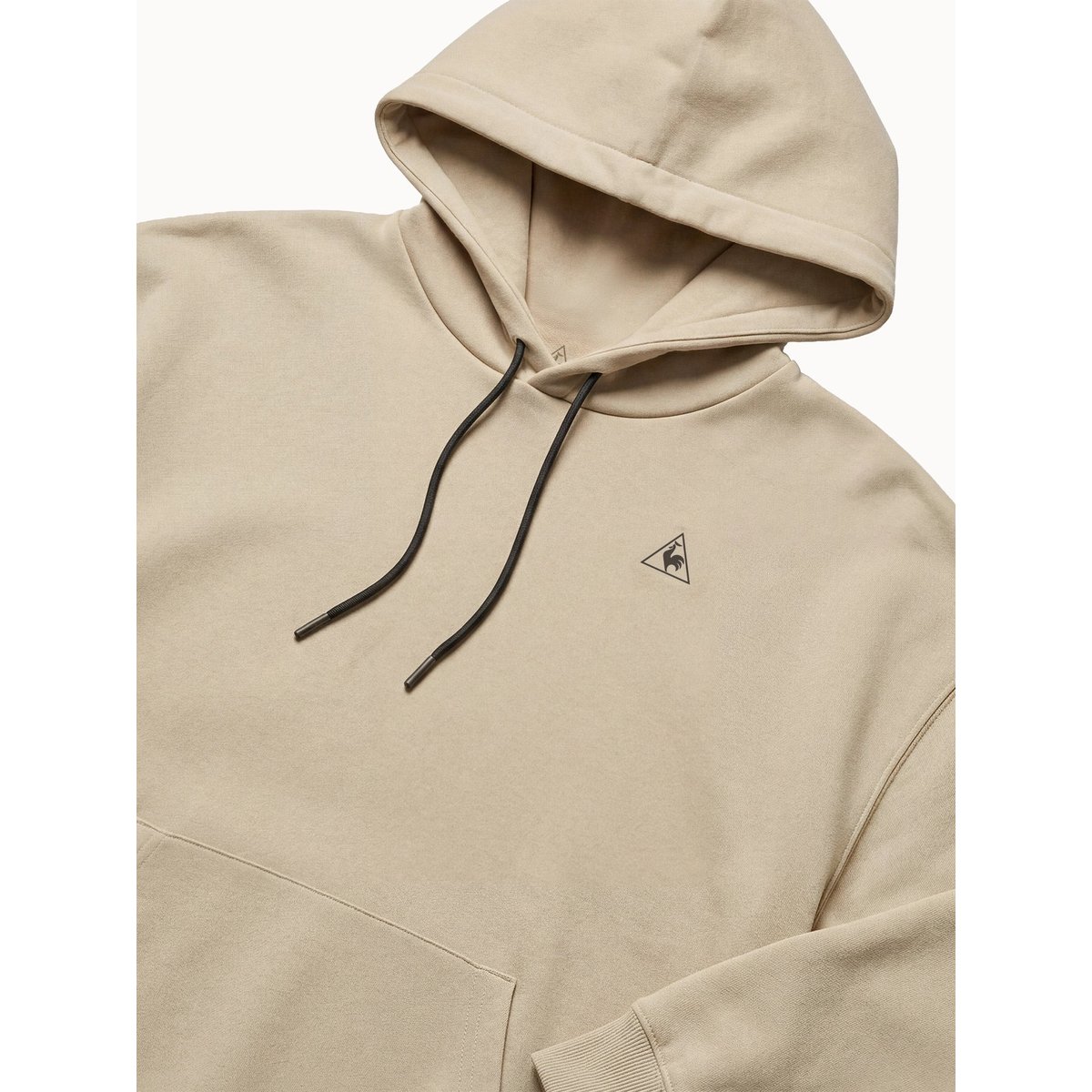 Sweat à capuche relax en double face creme, LE COQ SPORTIF