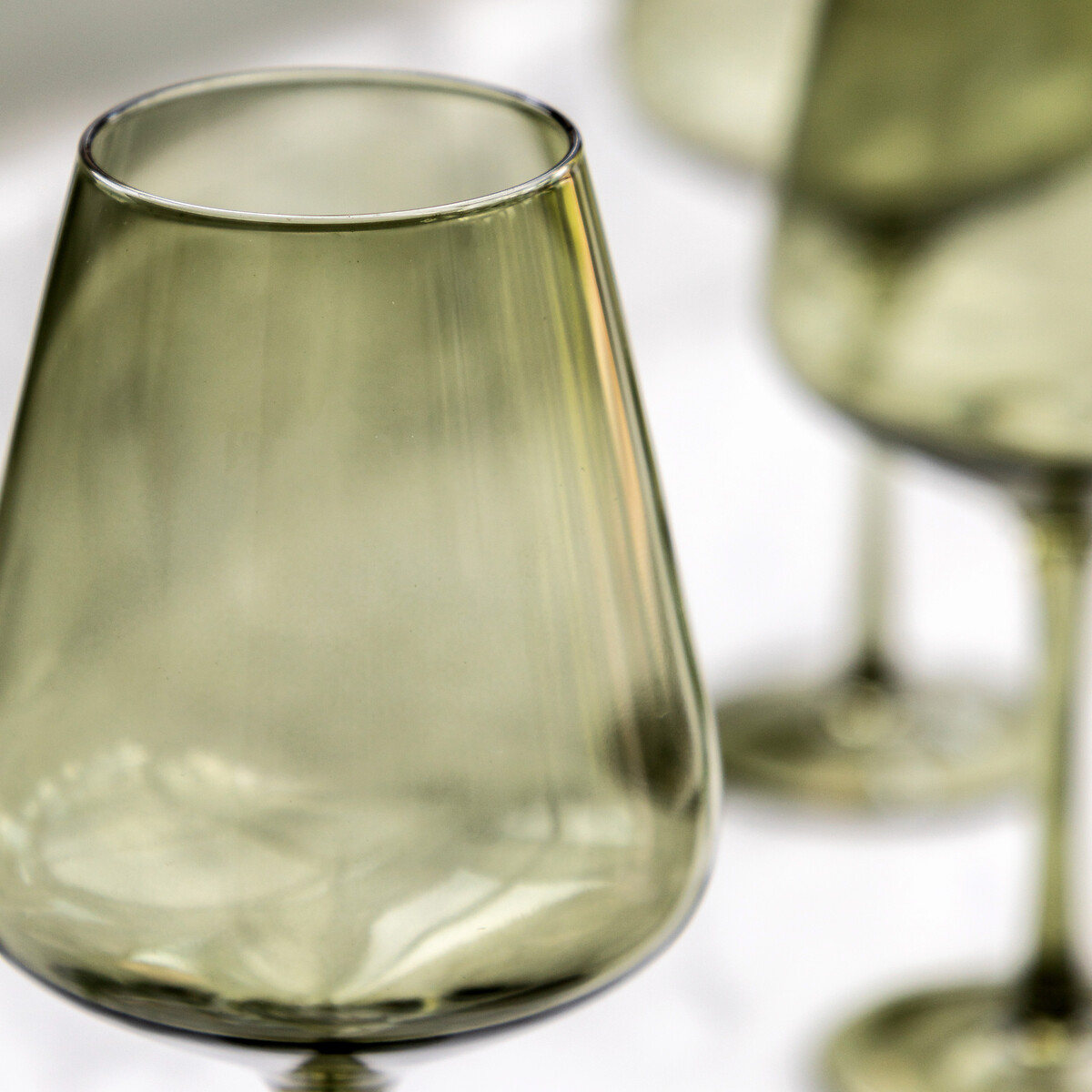Set of 4 Eden Wine Glasses in Smokey Green green, ÉDITÉ