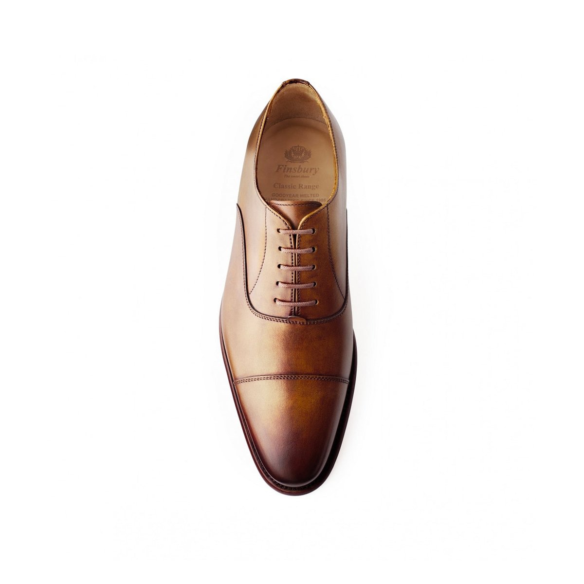 Richelieu cuir patiné CONSUL marron clair, FINSBURY