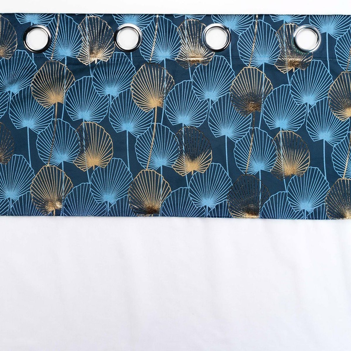 Voilage à œillets 140x240 Sable Top Velours Clairine Bleu bleu, DECORATIE