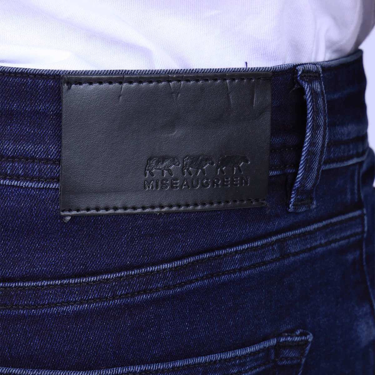Jean Gaspar stretch blue black, MISE AU GREEN
