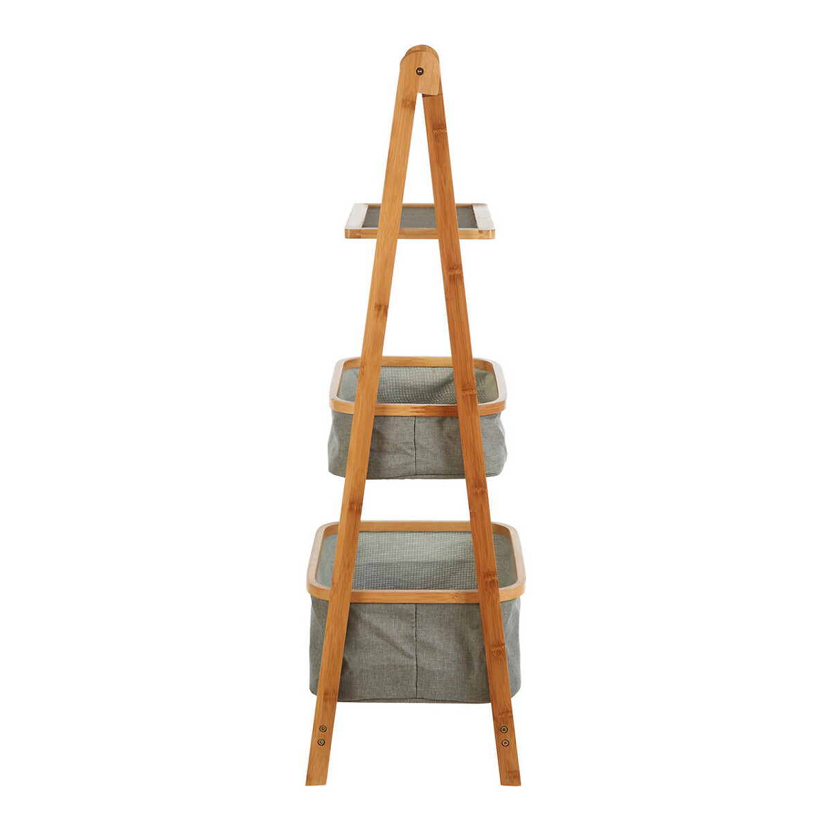 3-Tier Bathroom Storage Unit in Bamboo grey, SO'HOME