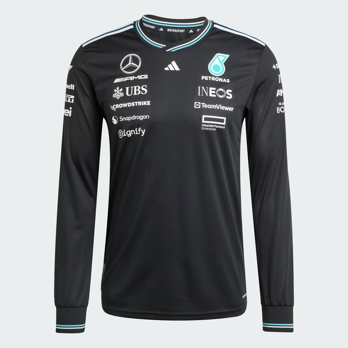 Maillot Pilote Manches Longues Authentique Mercedes - Amg Petronas Formula One Team black / white, adidas Performance