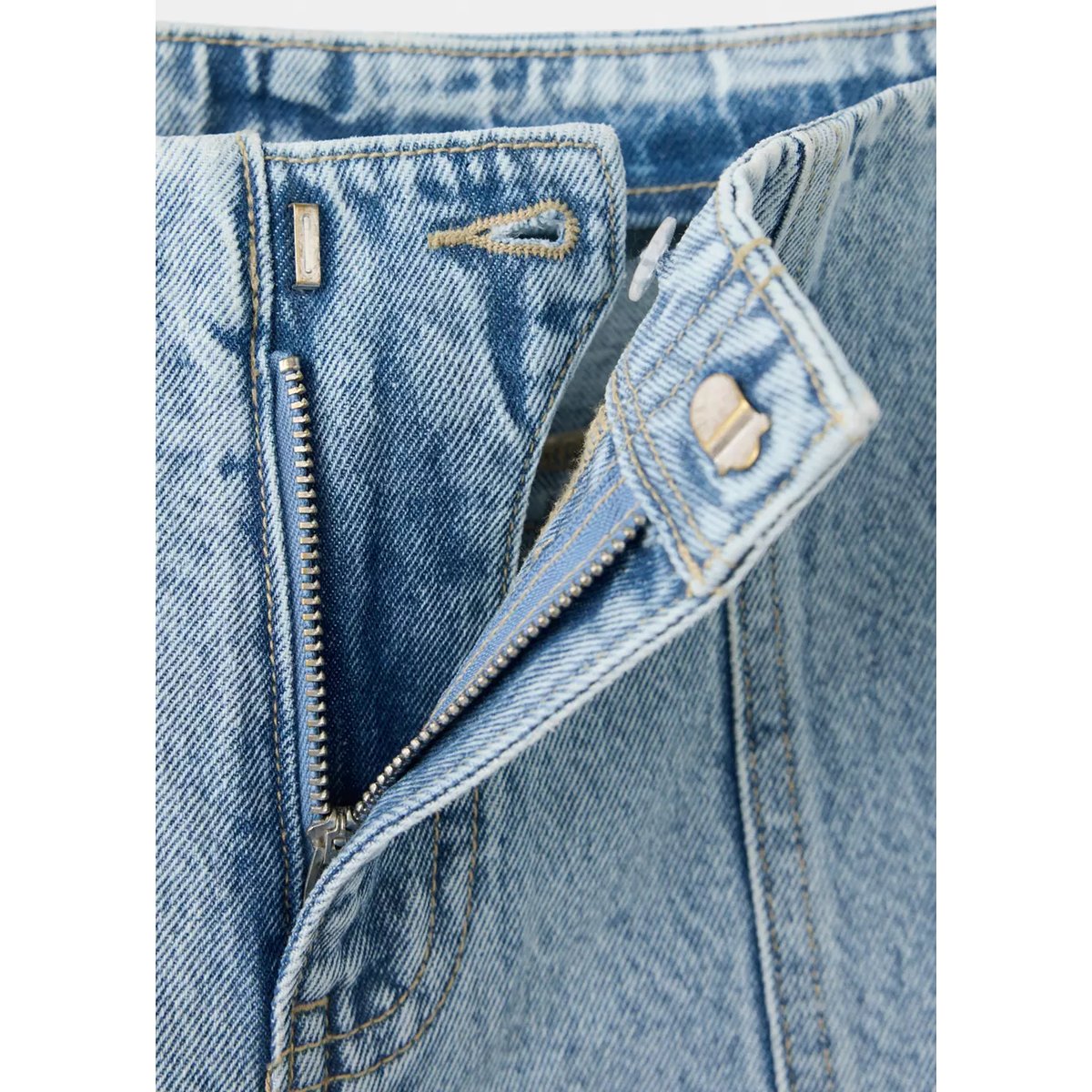 Jean wide leg couture bleu clair, MANGO TEEN