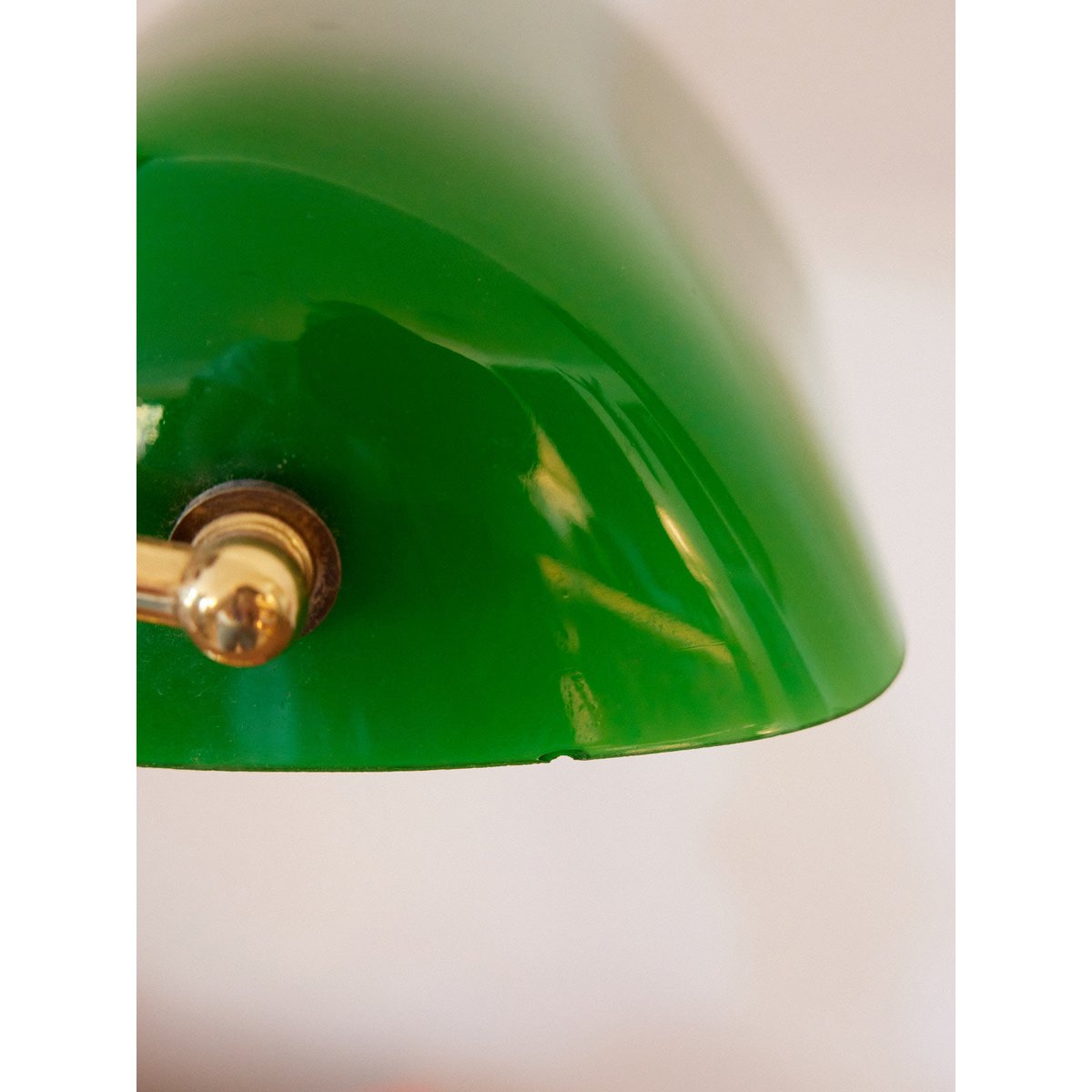 Lampe de bureau en verre vert Julia N°1054 - Bon état vert, DEBONGOUT