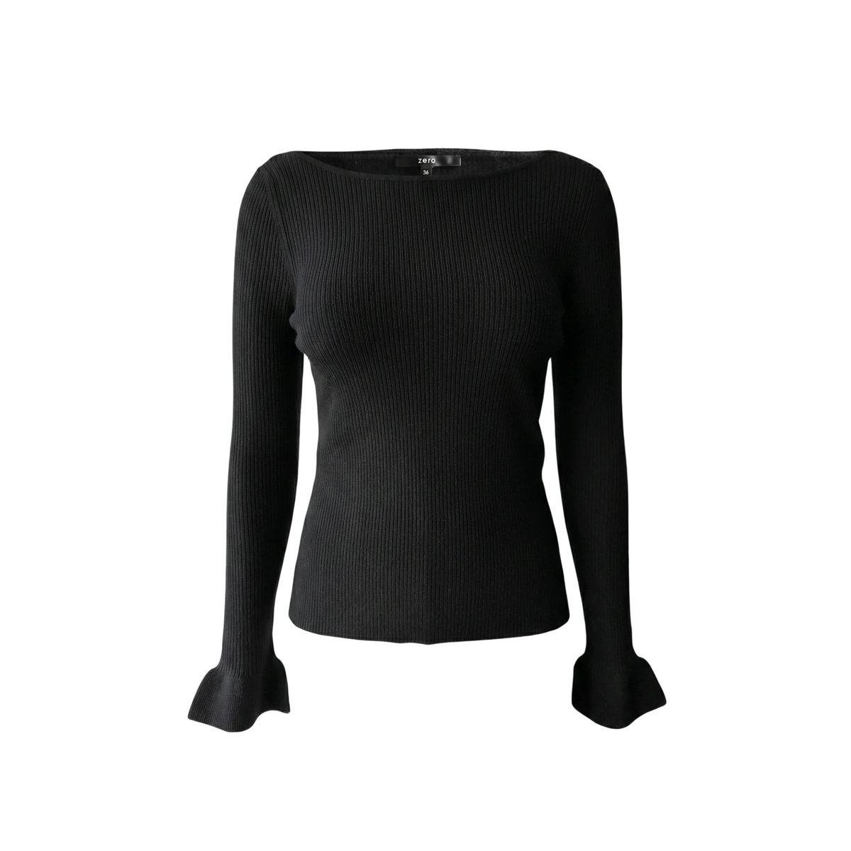 Pull-over en fine maille à ruches black beauty, ZERO