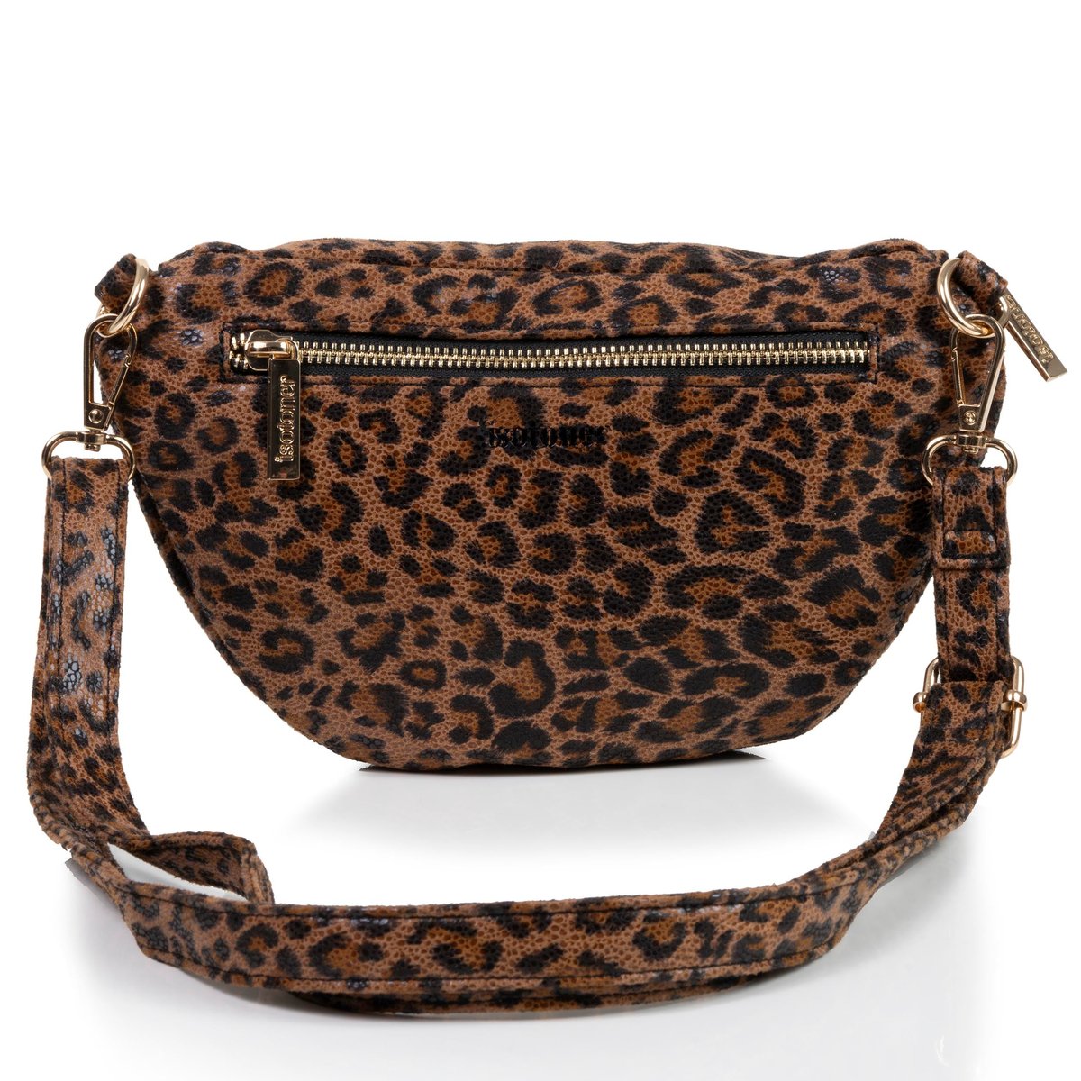 Sac banane noir bandoulière, tendance mode passe partout – ceinture réglable, détachable, pratique brun léopard, ISOTONER