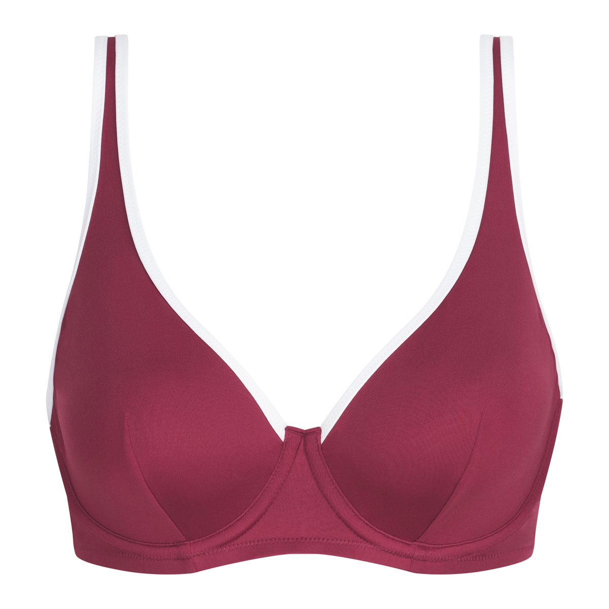 Haut de maillot de bain corbeille avec armatures Timeless bordeaux, DIM