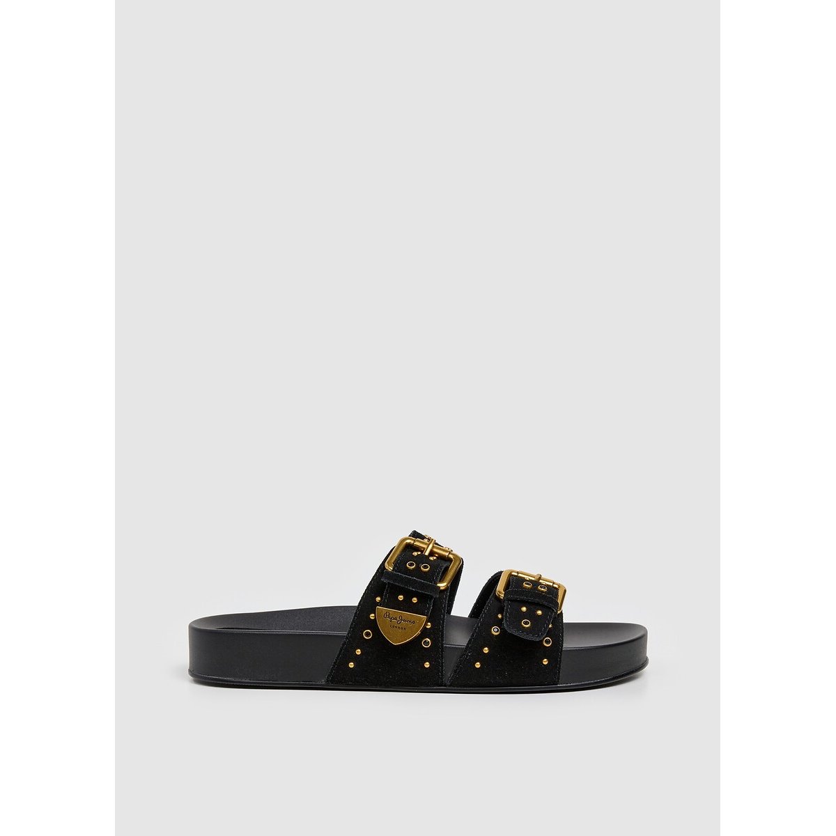 Mules doubles brides AGNES STUDS noir, PEPE JEANS