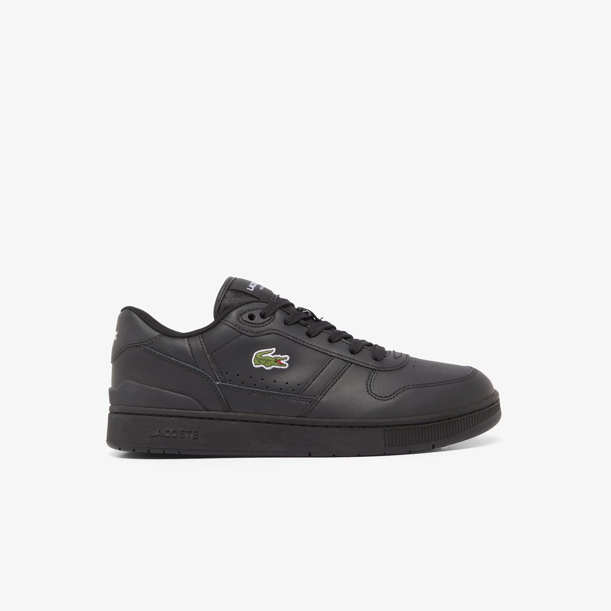 Sneakers T-Clip Set homme en cuir noir-02h, LACOSTE