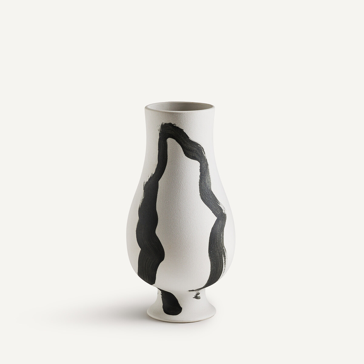 Vase en céramique mate, H33 cm, Skall craie, AM.PM