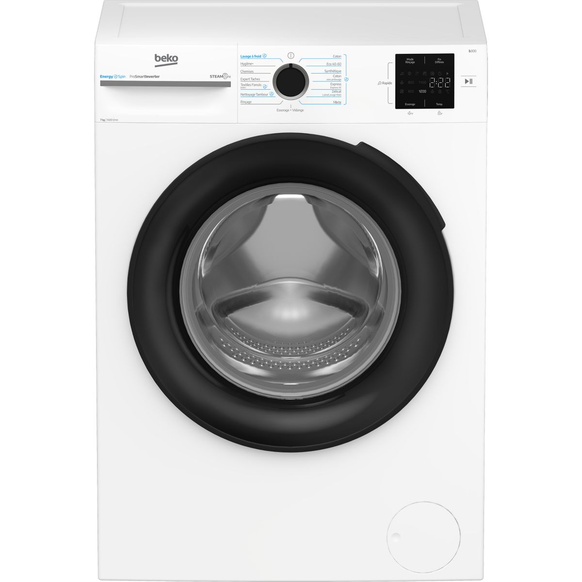 Lave linge compact BM3WFU47411B Energy Spin blanc, BEKO