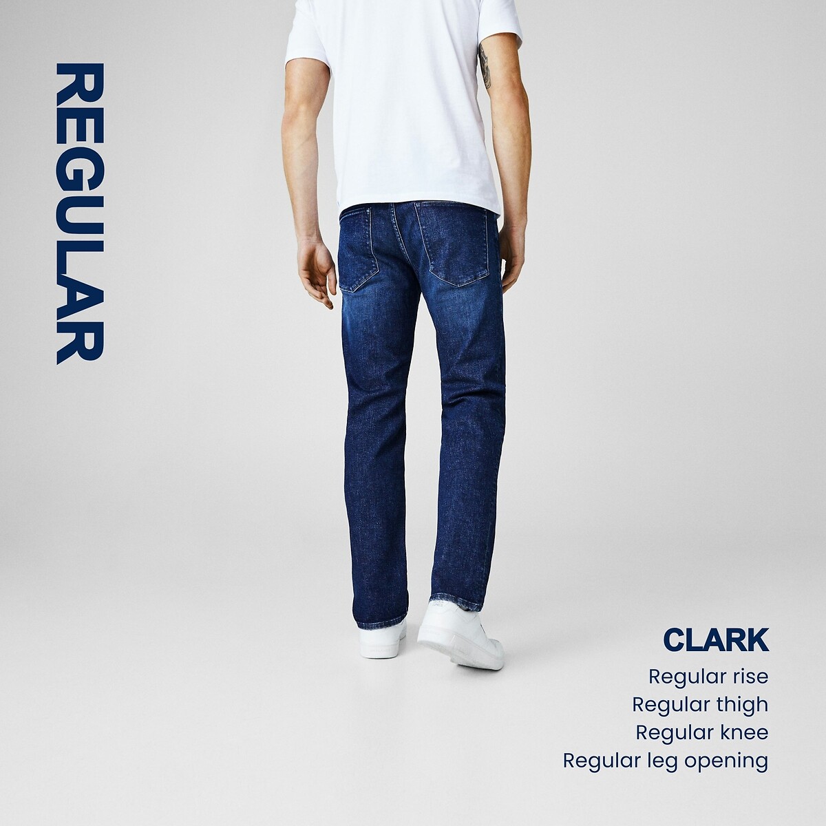 Jeans dritto Clark blu denim, JACK & JONES