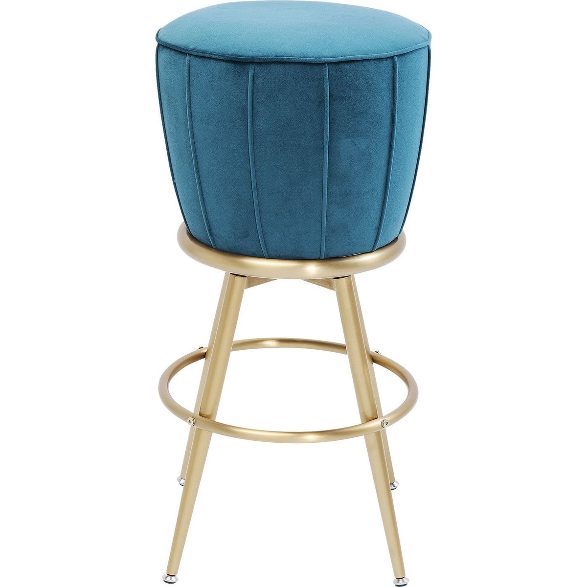 Tabouret de bar en velours, AFTER WORK bleu, KARE DESIGN