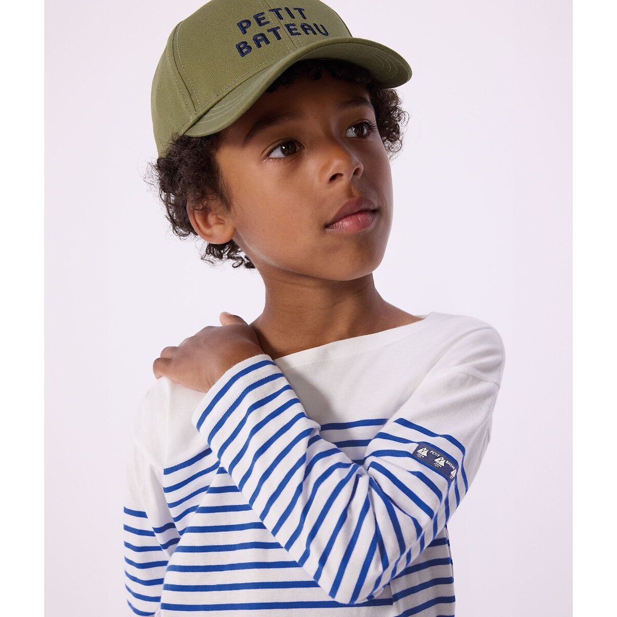Breton Striped Cotton T-Shirt blue striped, PETIT BATEAU