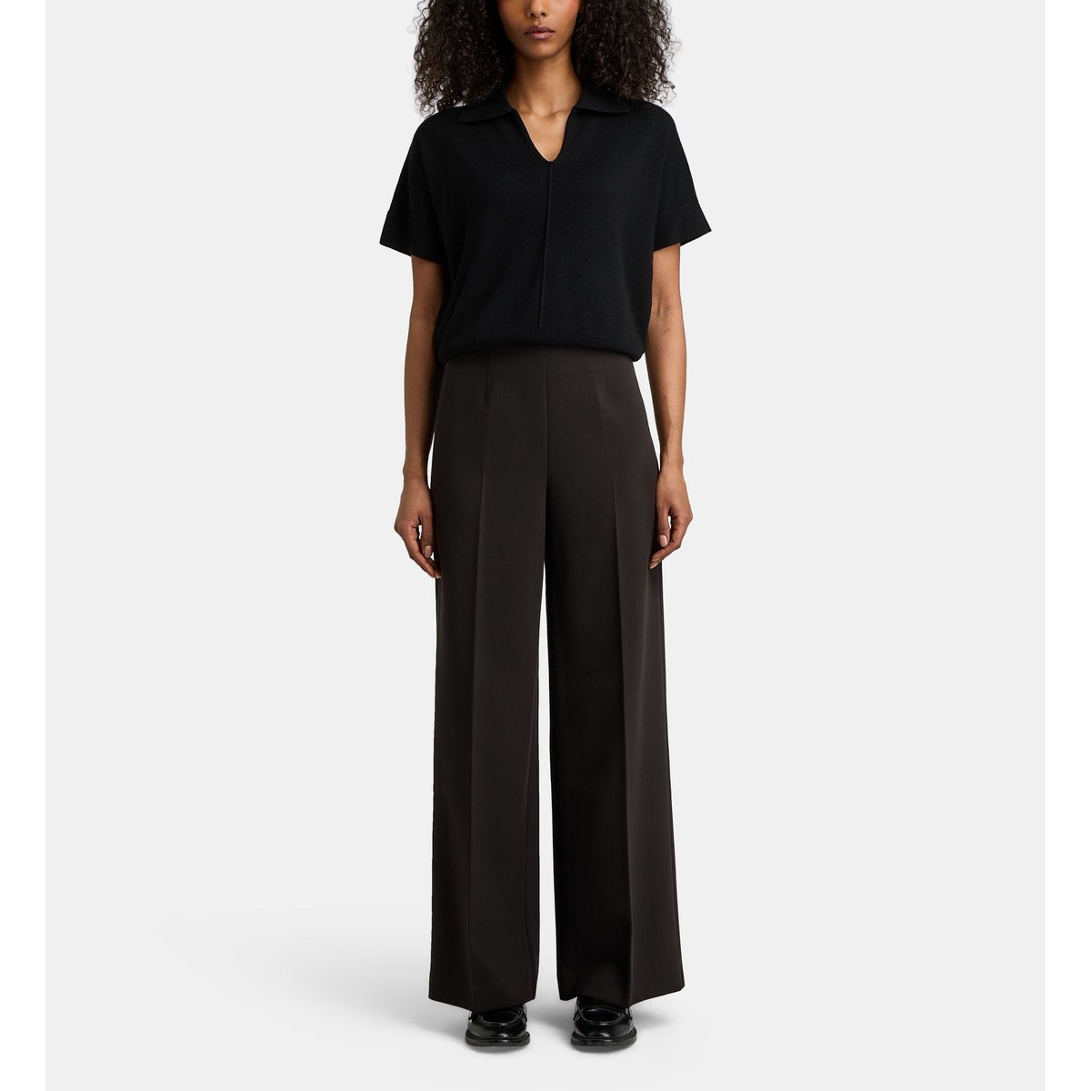 Pantalon napo droit large noir, JODHPUR