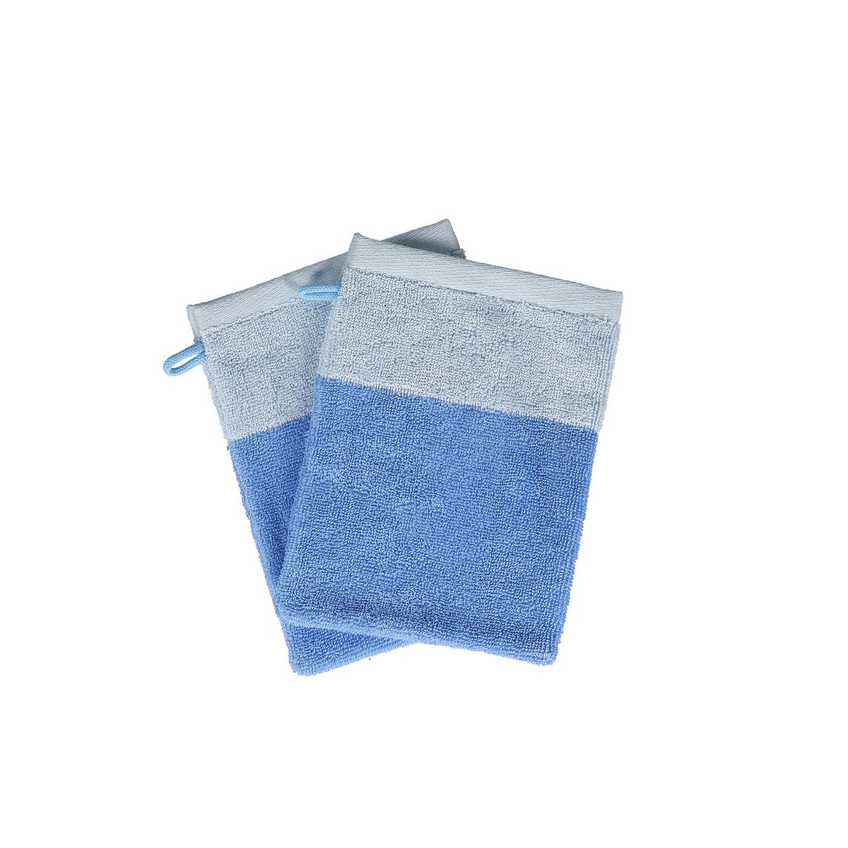 Lot de 2 Gant De Lavage PIXIE bleu, ONA