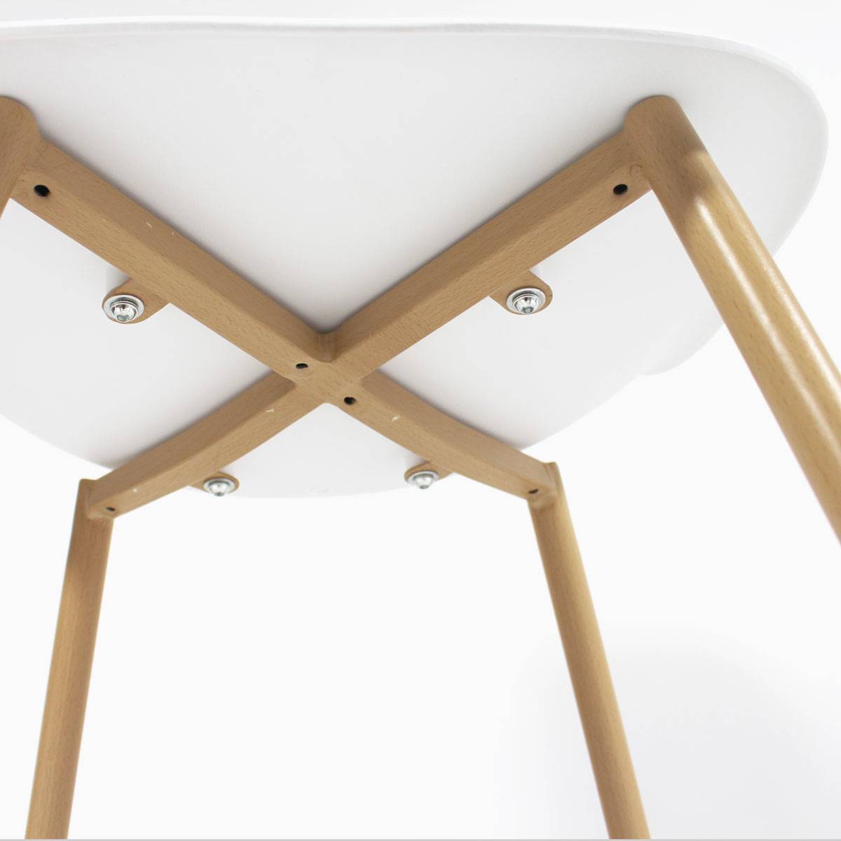 Lot de 2 chaises en plastique MARIUS blanc, MADE IN MEUBLES