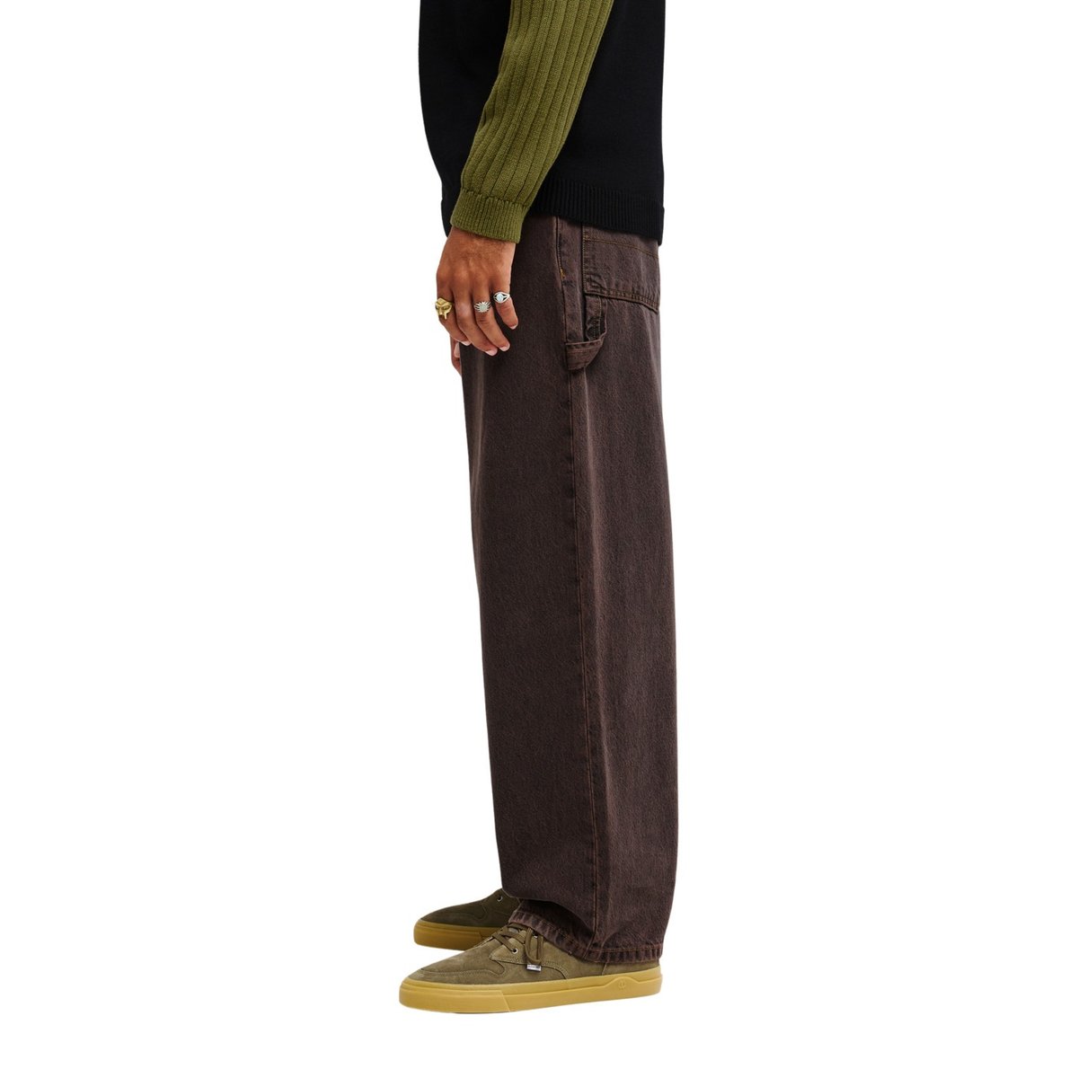 Jean baggy YOUNG GUNS DENIM noir black black tint brown, QUIKSILVER