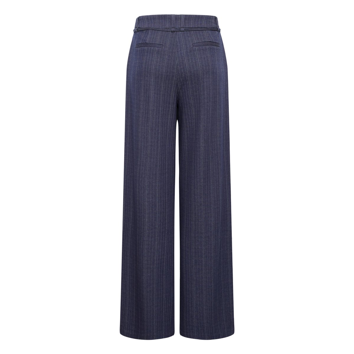 Pantalon décontracté bleu dark blue jacquard stripe, ICHI