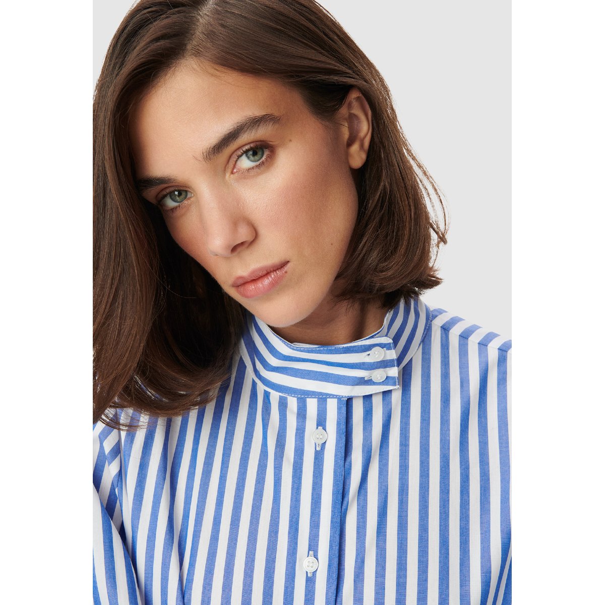 Chemise oversize rayée bleu, IKKS