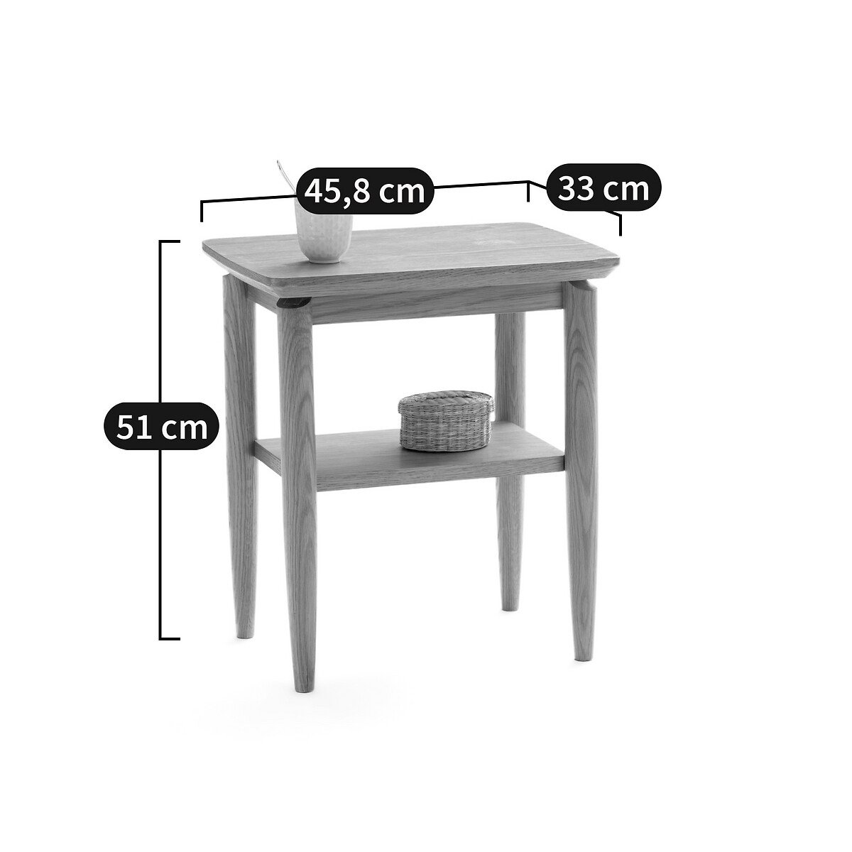 Chevet double plateau Nochy chêne, LA REDOUTE INTERIEURS