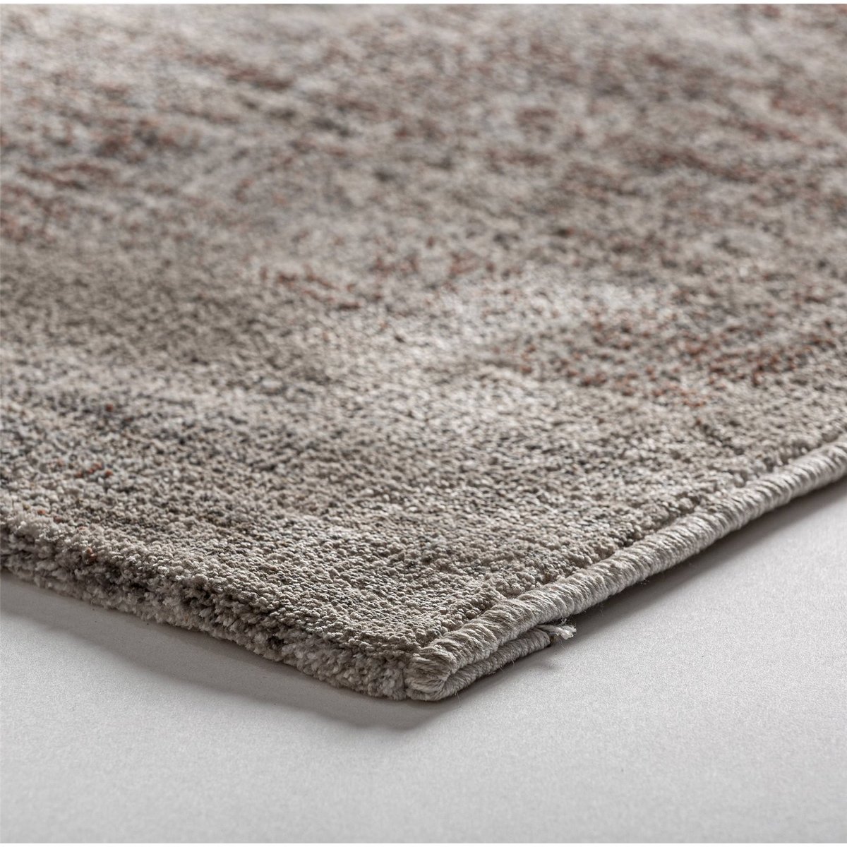 Tapis classique en viscose marron nuancé beige grisé, RECOLLECTION