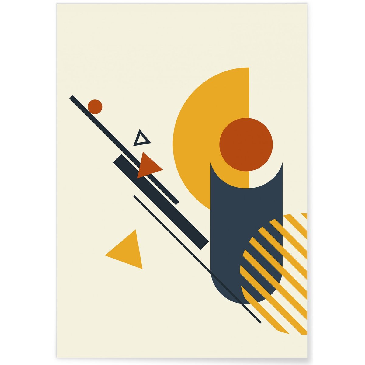 Affiche Abstract Composition 1 blanc, L'AFFICHERIE