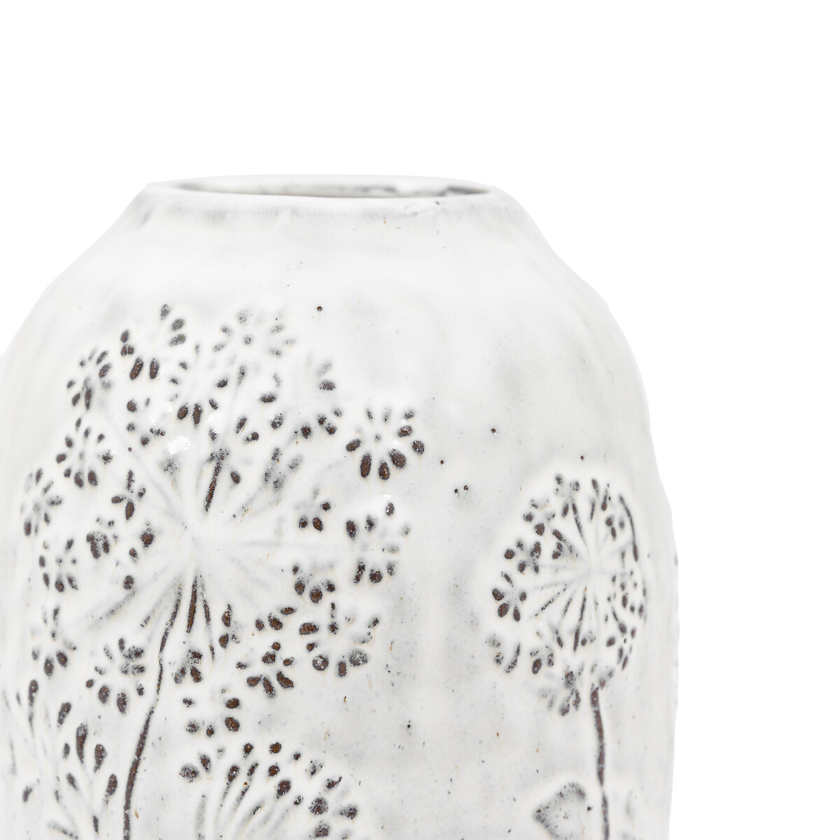Meadow 20cm Embossed Ceramic Vase grey, ÉDITÉ