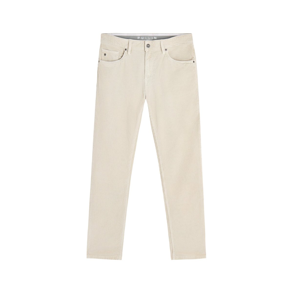 PANTALON REGULAR VELOURS BONEWHITE blanc casse, PULLIN