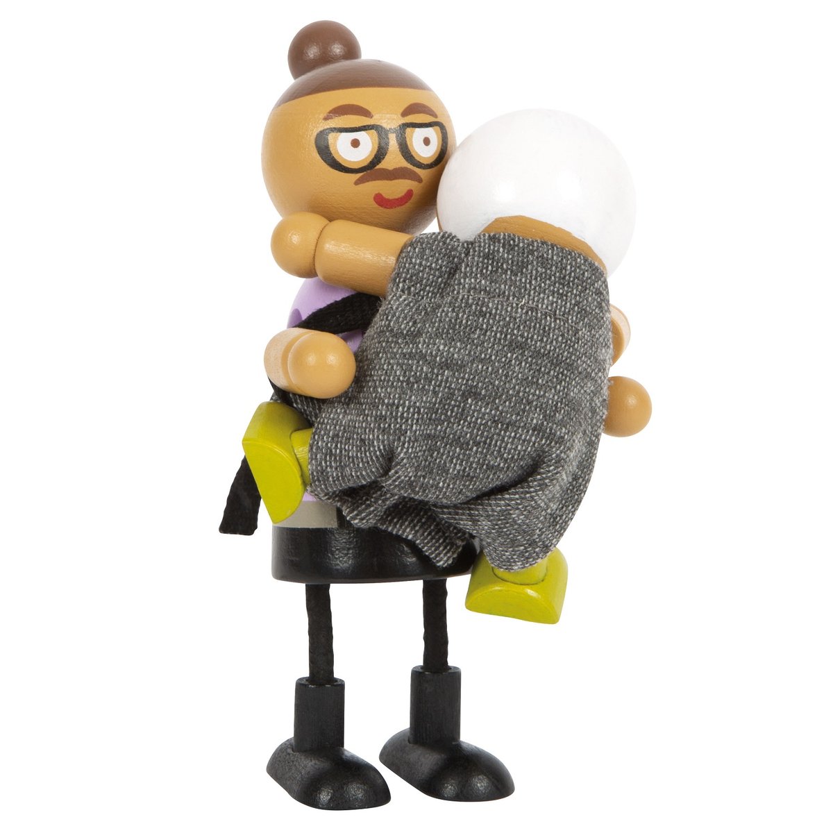 Famille de poupées souples avec bébé beige, SMALL FOOT COMPANY
