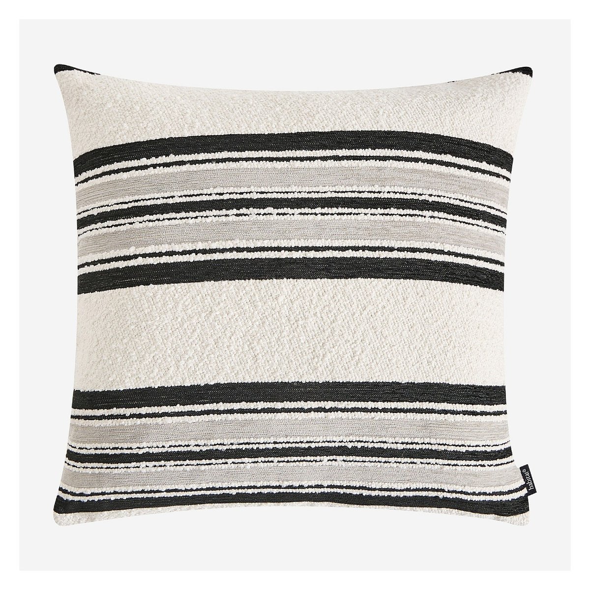 Coussin coton ARSENE gris, HABITAT