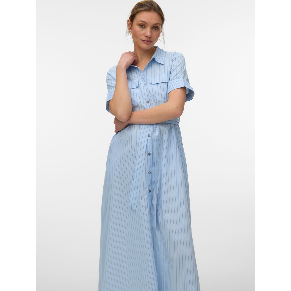 Robe Chemise cashmere blue, VERO MODA