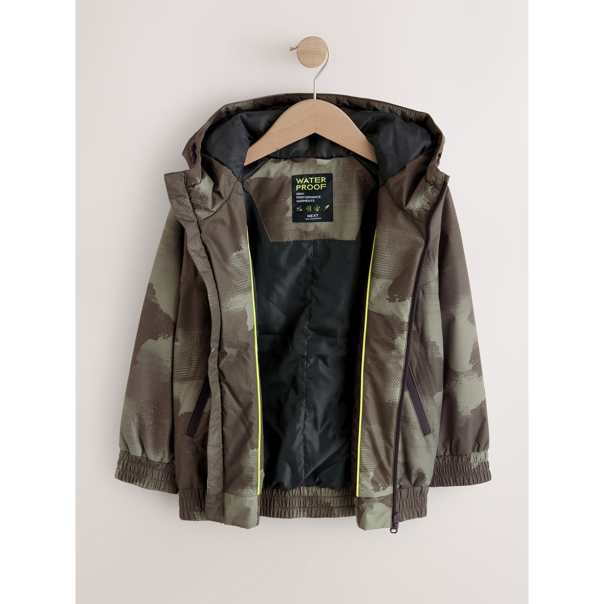 Blouson aviateur imperméable camouflage vert, NEXT