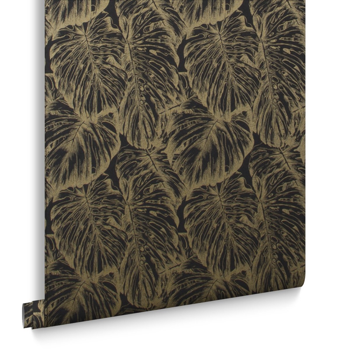 Papier peint Tropical Charcoal noir, or, GRAHAM ET BROWN