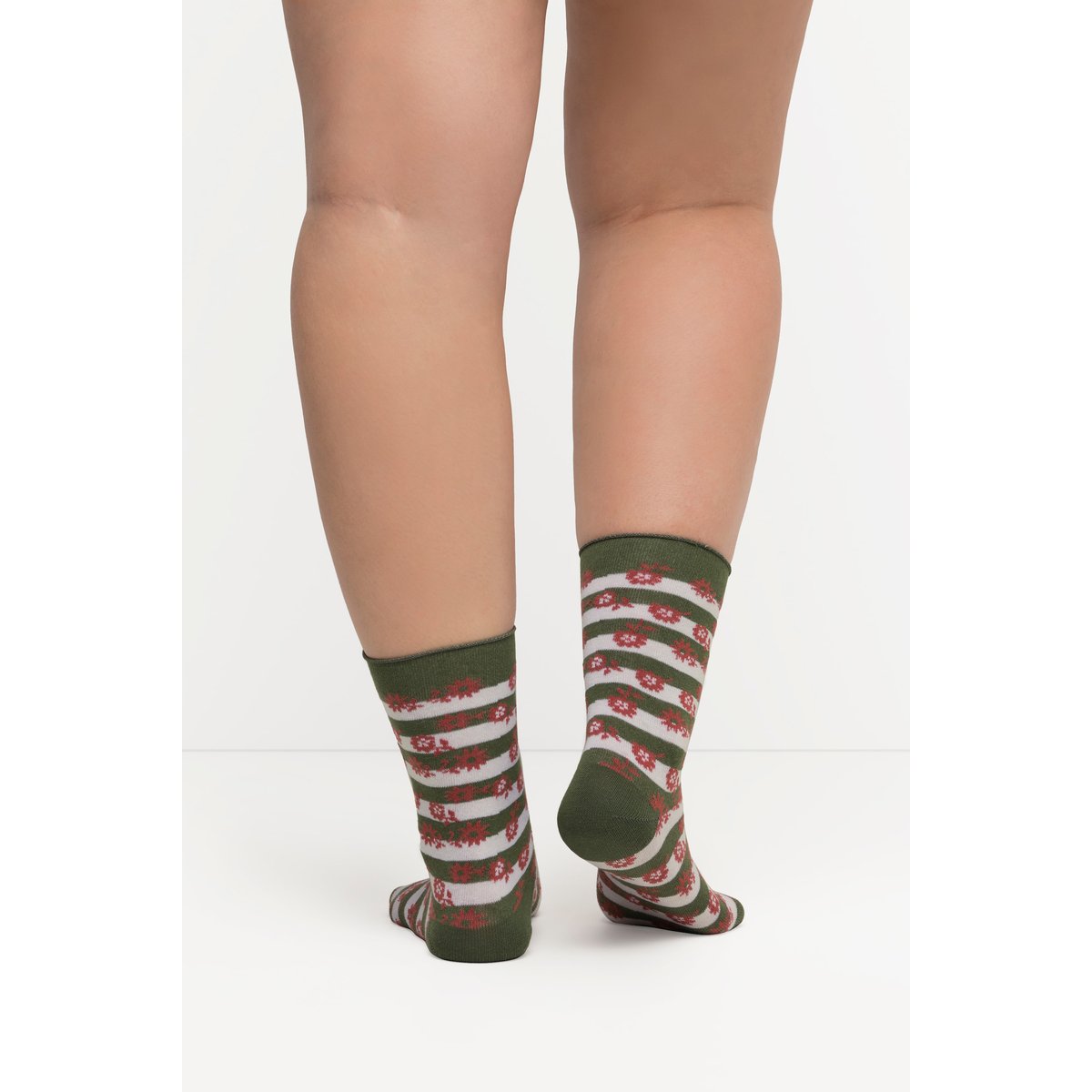Chaussettes, lot de 3. Petites fleurs multicolore, ULLA POPKEN