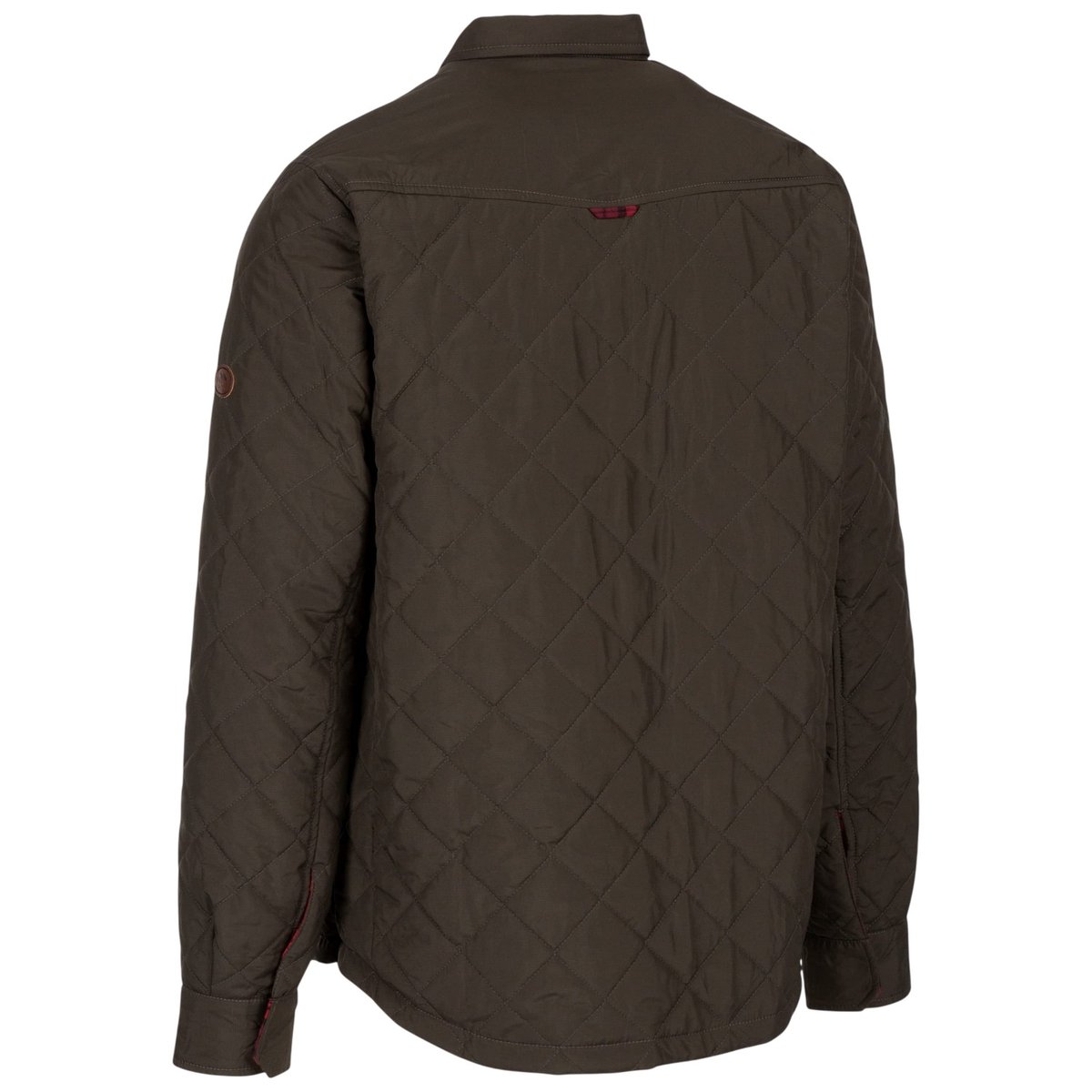 Surchemise manches longues 2-en-1 motif/style à carreaux kaki, TRESPASS