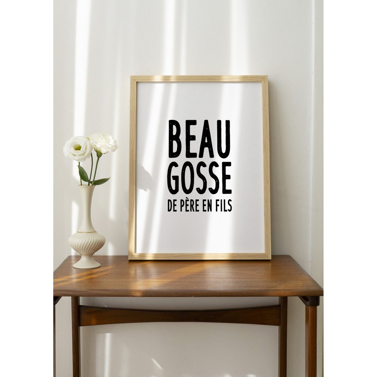 Affiche 'Père fils' blanc, L'AFFICHERIE