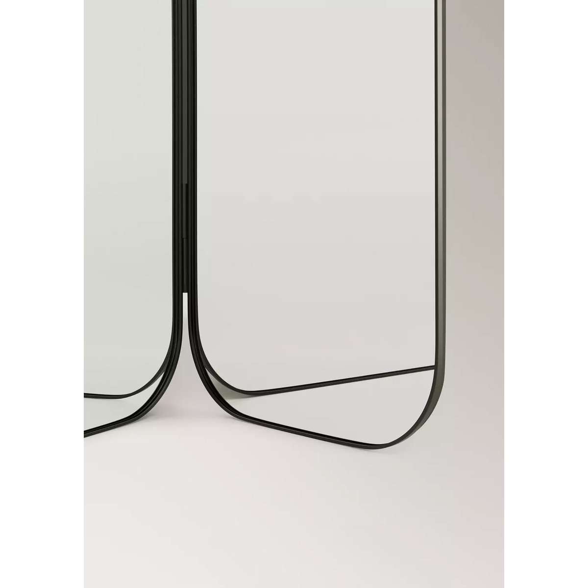 Miroir triptyque en verre noir, MANGO HOME