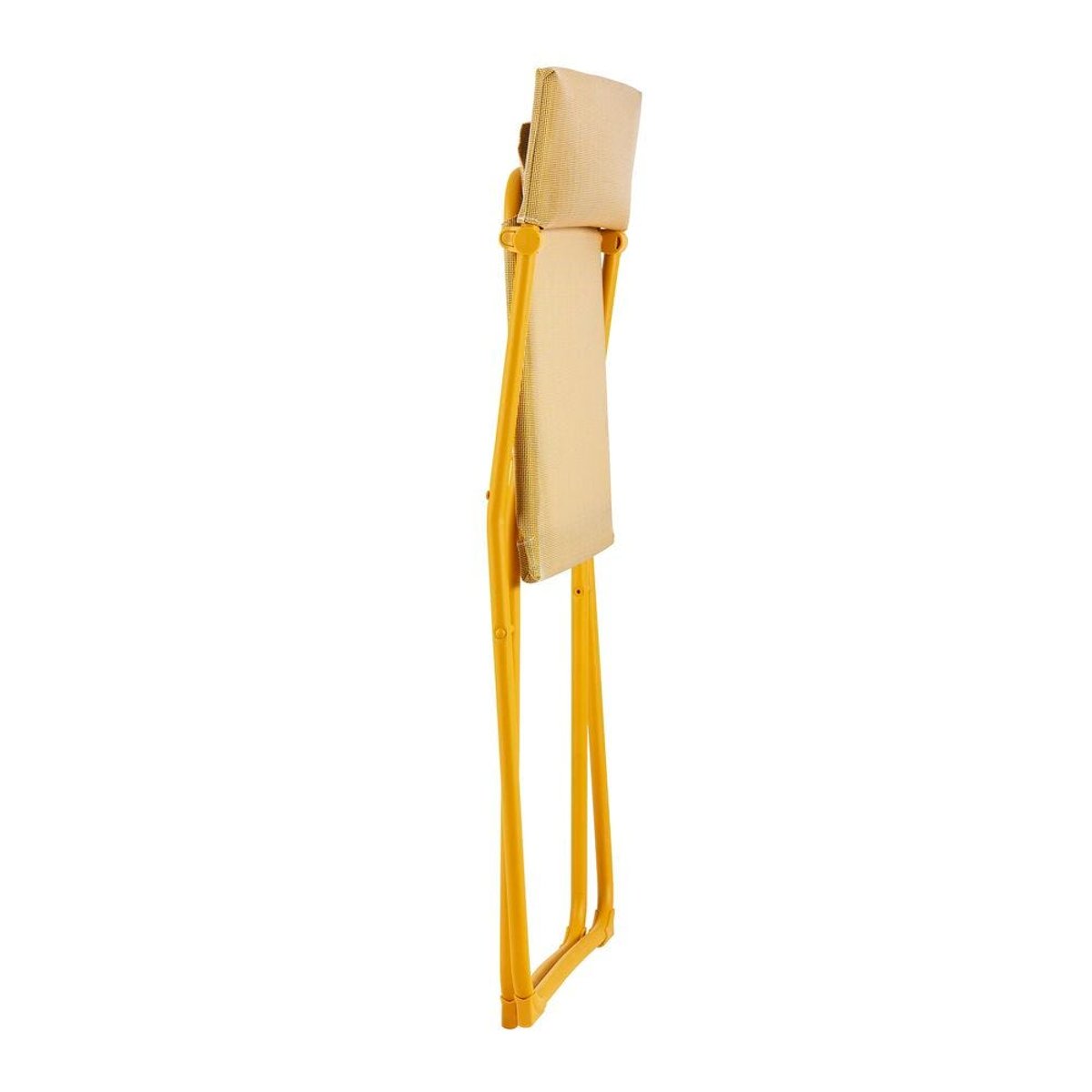 Ensemble 1 table rectangle, 6 chaises pliantes ultra-compactes - BALCONY jaune miel-miel, LAFUMA MOBILIER