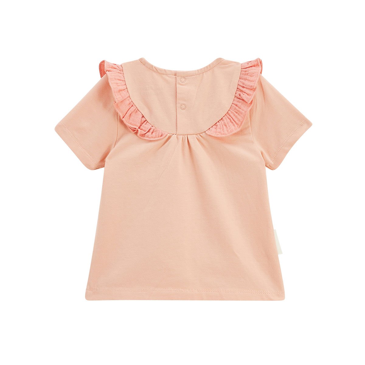 Ensemble enfant t-shirt et pantalon en gaze de coton Santa Giulia corail, PETIT BEGUIN
