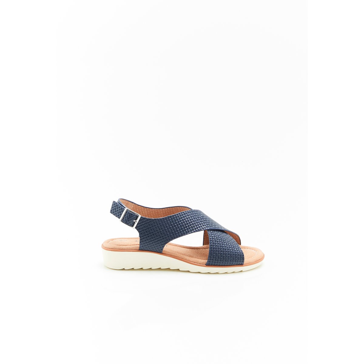 Sandales brides croisées Amortyl bleu marine, DAMART